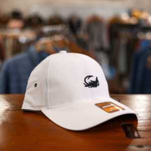 "The Shearhouse" White w/ Embroidered Fly OSFM