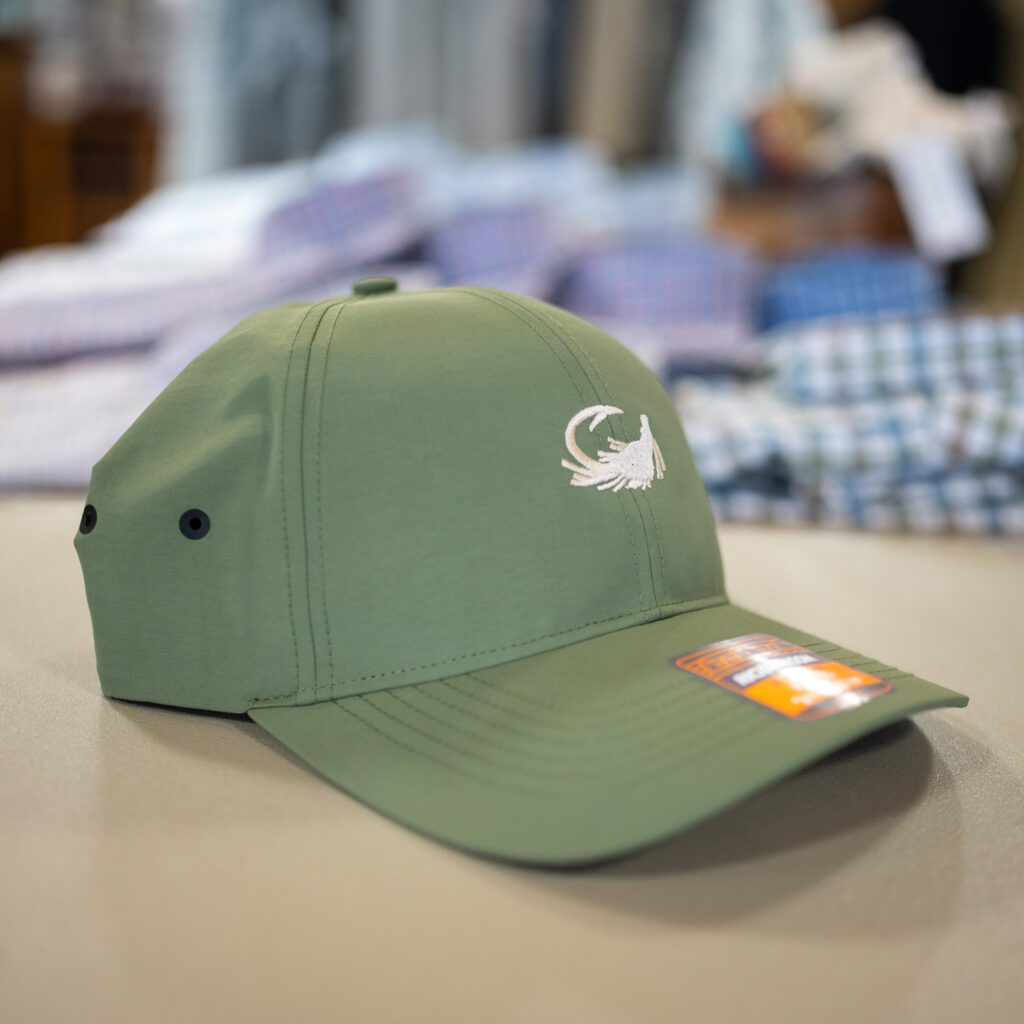 "The Shearhouse" Moss w/ Embroidered Fly OSFM
